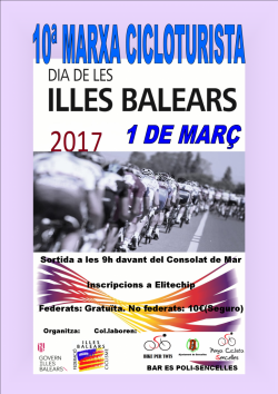 10a Marxa Cicloturista Dia de les Illes Balears 2017