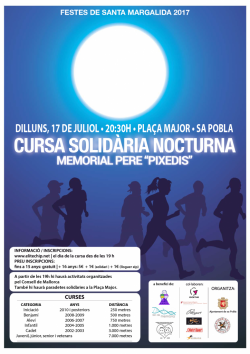 Cursa Popular Nocturna - Memorial Pere Pixedis 2017