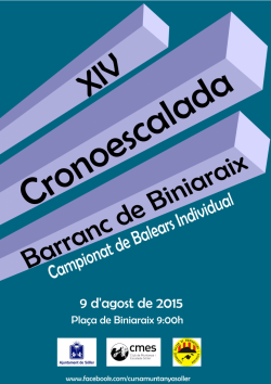 XIV Crono Barranc de Biniaraix 2015